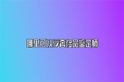 哪里可以学奢侈品鉴定师