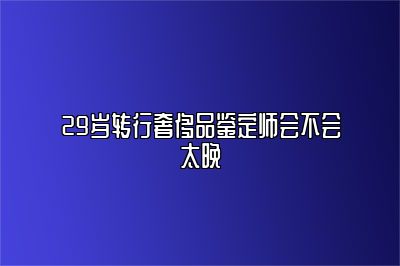 29岁转行奢侈品鉴定师会不会太晚