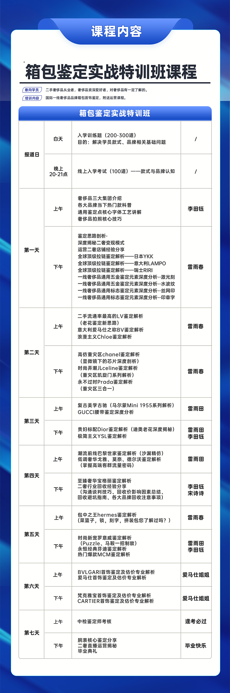 安洁利箱包鉴定特训班